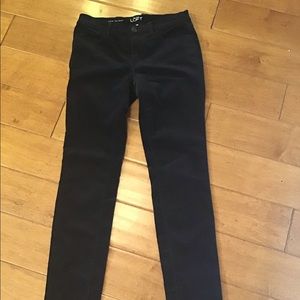 Ann Taylor Loft Black Velvet Modern Skinny Jeans